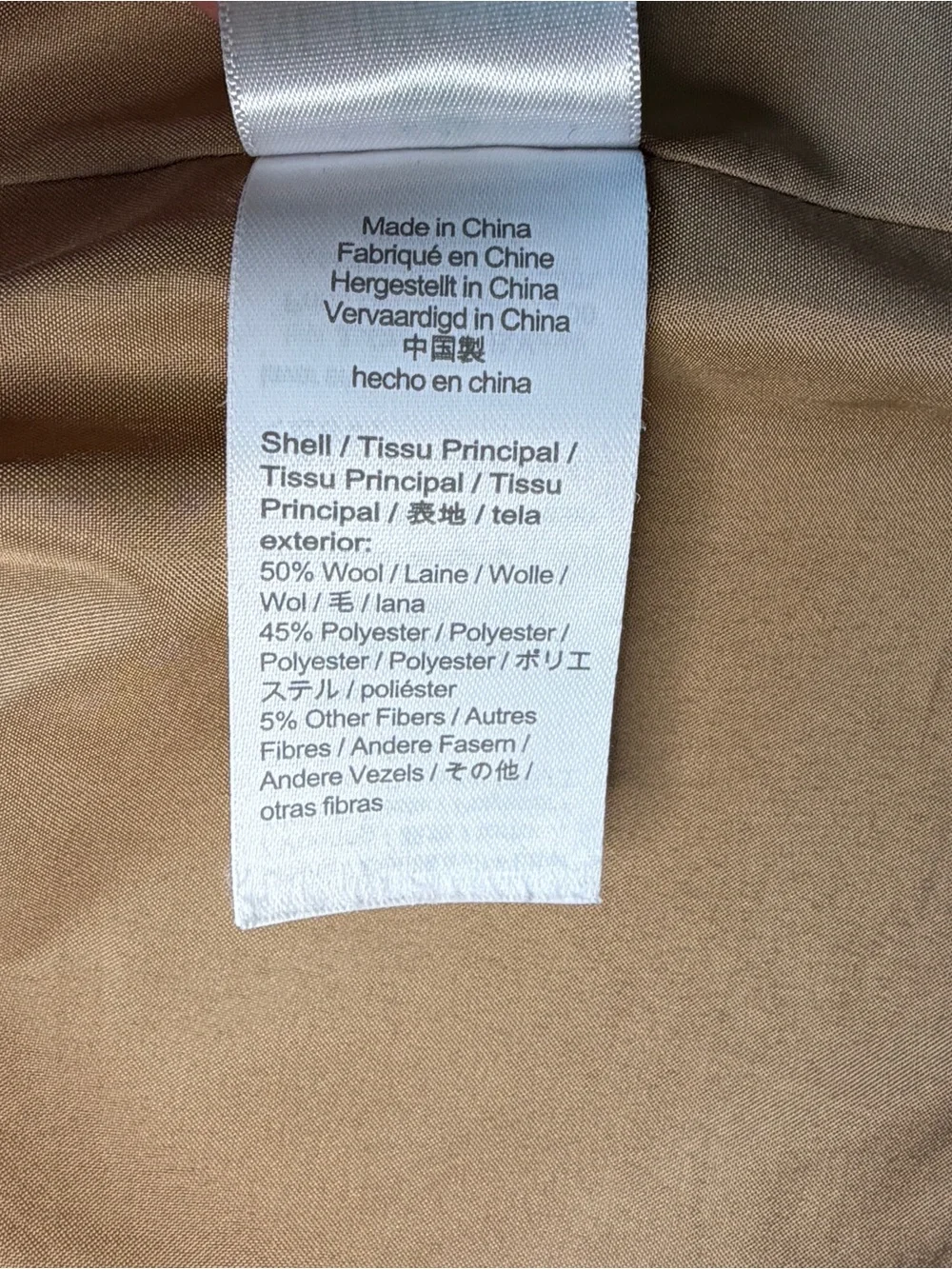 J. Crew camel tan wool blend winter coat jacket women’s size 00 lined pockets - Picture 7 of 10